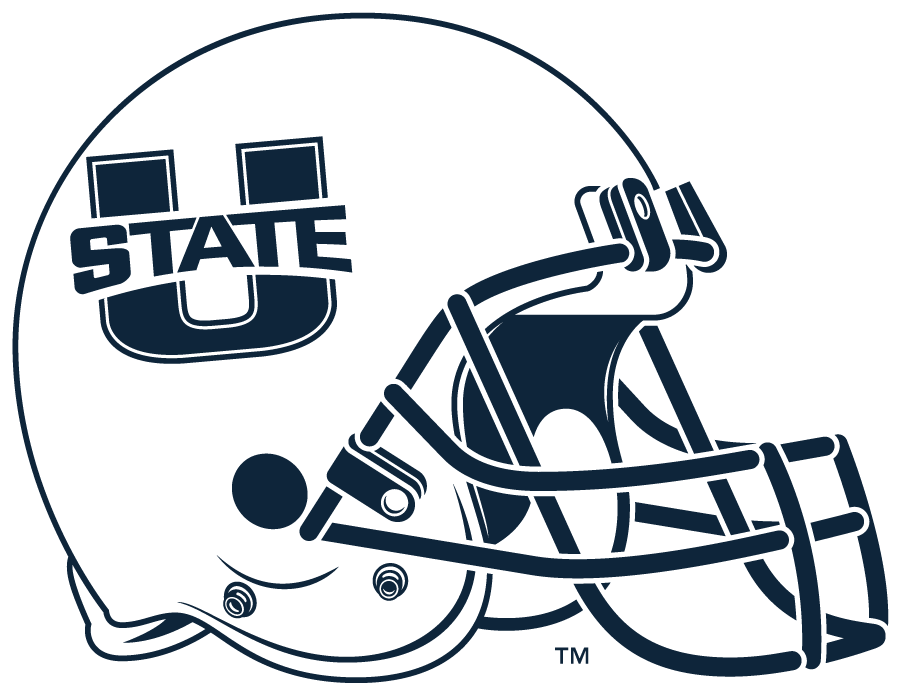 Utah State Aggies 2014-Pres Helmet Logo v2 diy DTF decal sticker